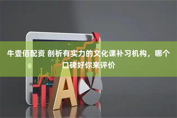 牛壹佰配资 剖析有实力的文化课补习机构，哪个口碑好你来评价